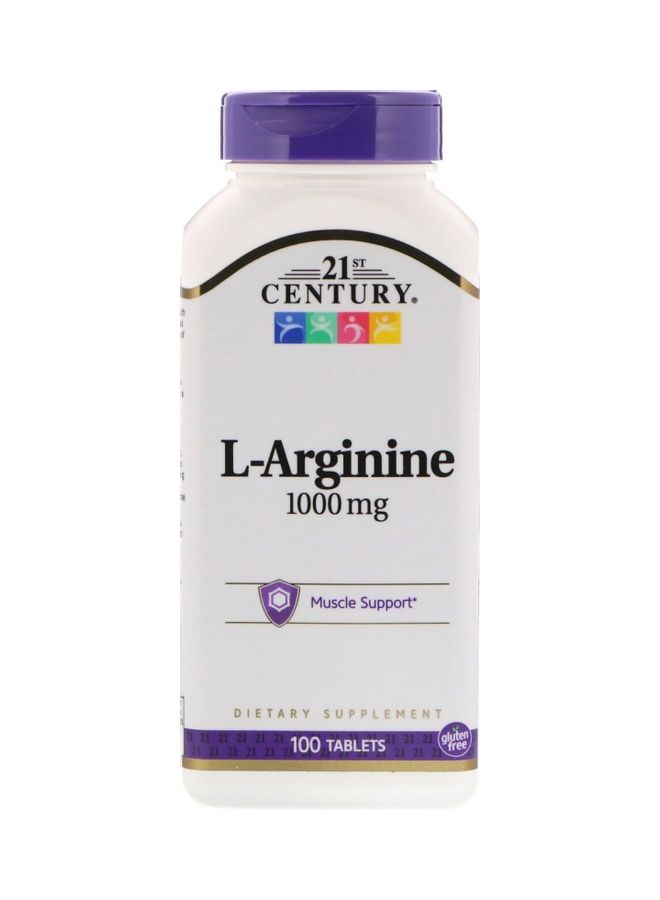 21st Century L-Arginine 1000 Mg - 100 Tablets - Image 1